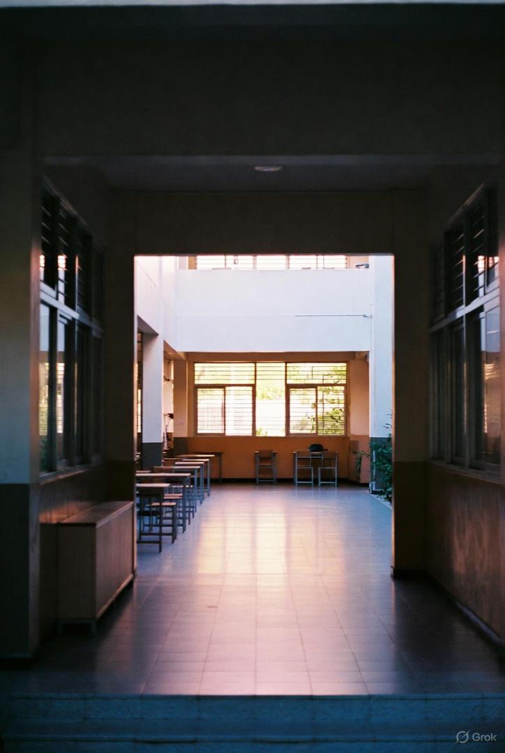 Illustration of school supplies and login UI